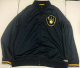 Milwaukee Brewers MLB Full Zip Dri Fit Men's Full Zip Jacket XX-LARGE