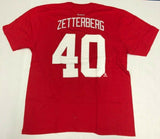 Detroit Red Wings Henrik Zetterberg #40  2 sided Men's RED T-shirt Size SMALL