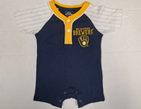 Milwaukee Brewers MLB Boys 1 Piece Bodysuit Creeper Set 0/3 Months