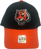 REEBOK Cincinnati Bengals Men's One Size Flex Fit Hat Black Orange