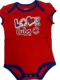 Chicago Cubs Girl's Three Piece Creeper Bodysuit Set 12-18 Months