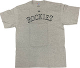 Majestic Colorado Rockies Men's Short Sleeve T-Shirt Gray Large