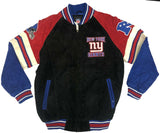 GIII New York Giants Men's Full Zip Leather Jacket NWT