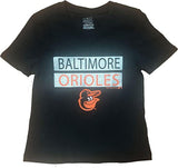 Baltimore Orioles Girl's Sparkle V-Neck T-Shirt Large 10/12