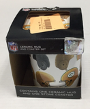 Green Bay Packers NFL Ceramic Coffee Mug / Cup & Coaster Set