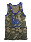 Los Angeles Dodgers MLB Women's Camo Ringer Tank Top Medium