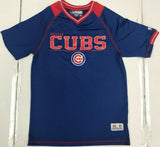 MLB Chicago Cubs V-Neck Men's Dri Fit Pullover Baseball Jersey SMALL