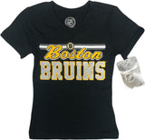Boston Bruins Girls T-Shirt XS 4/5 Black