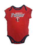 Minnesota Twins MLB Girl's Fringe Bodysuit Creeper 12 Months Red