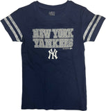 New York Yankees MLB Girls Short Sleeve T-Shirt Large 10/12 Navy
