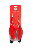 Boston Red Sox MLB Dangle Fan Feather Earrings Team Colors