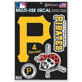 PITTSBURGH PIRATES MLB Multi-Use Decals 11 1/2" x 17" Removable Reusable