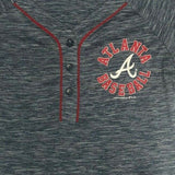Atlanta Braves Women's Button Dri Fabric Jersey Shirt Gray XS