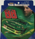Dale Earnahrdt Jr #88 NASCAR 4-Pack Rubber 4"x4"Foam Coaster Set