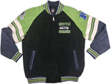 Seattle Seahawks GIII Apparel NFL Men's Full Zip Suede Leather Jacket XL X-LARGE