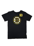 Boston Bruins Brad Marchand #63 NHL Boy's Short Sleeve Shirt Black Small 6/7 NWT