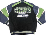 Seattle Seahawks GIII Apparel NFL Men's Full Zip Suede Leather Jacket 2XL XXL