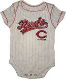 Cincinnati Reds MLB Boys Bodysuit Creeper 3 Piece Set - 0/3 Months