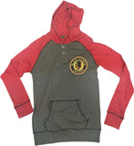 Chicago Blackhawks Men's Vintage Logo Long Sleeve Hooded Distressed T-Shirt Gray