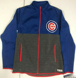 MLB Chicago Cubs /Blue Gray Full Zip Dri Fit Men's Jacket SMALL