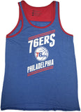 NBA Philadelphia 76ers Blue Women's Tank Top Shirt Minor Paint SMALL