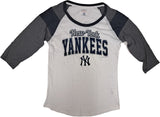 New York Yankees MLB Women's 3/4 Sleeve Distressed T-Shirt Medium