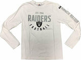 NFL Las Vegas Raiders Men’s Long Sleeve T-Shirt White Medium