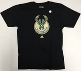 adidas Milwaukee Bucks Deer Graphic Logo Men's GOTO T-Shirt Black LARGE