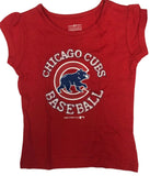 MLB Chicago Cubs Girl's Short Sleeve T-Shirt Red 2T