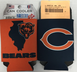 Chicago Bears IL NFL Collapsible Can Cooler SET OF 2