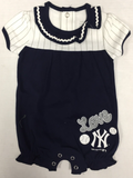 New York Yankees MLB Girl's Bodysuit Romper 0/3 Months Navy