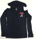 Atlanta Braves MLB Women's Lightweight Long Sleeve Hooded Shirt XS 0/2