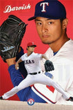 BASEBALL POSTER Yu Darvish Texas Rangers MLB NEW 22" x 34"