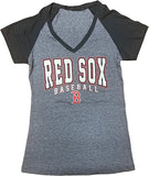 Boston Red Sox MLB Women's V-Neck Ringer Shirt Small 4/6
