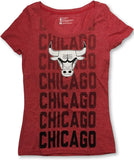 Chicago Bulls Women's Repeat T-Shirt Small 4/6