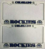 Colorado Rockies MLB PLASTIC License Plate Frame Set of 2