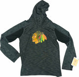Chicago Blackhawks Boys Hooded Longsleeve Shirt 12/14 Gray