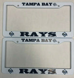 Tampa Bay Rays MLB PLASTIC License Plate Frame Set of 2