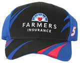 Farmers Insurance Kasey Kahne #5 NASCAR Trackside Jagged Style Adult Logo Hat