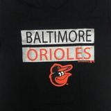 MLB Baltimore Orioles Sparkle Youth Girls Black XL 14/16
