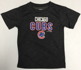 Chicago Cubs MLB Boy's Name Logo Dri Fit Black Heather T-Shirt S 6/7