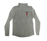 NBA Chicago Bulls Basketball Women's Gray Long Sleeve Button Up Small 4/6