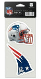 NFL New England Patriots Decals 4" Perfect Cut Decal Set of 2 Truck Car