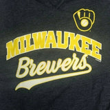 MLB Milwaukee Brewers Women's Short Sleeve Jersey Stripe T-Shirt Small Blue