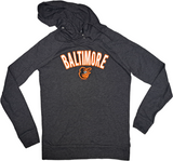 MLB Baltimore Orioles Grey Women's Lightweight Hoodie Shirt Size Small