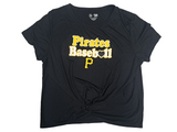 Pittsburgh Pirates Baseball MLB Women's Tie Front Shirt Size XL