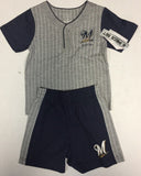 Milwaukee Brewers MLB Boy's Toddler 2 Piece Jersey & Shorts Set 3T