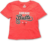 Outerstuff Chicago Bulls Girl's Red V-Neck T-Shirt XS 4/5