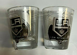 Los Angeles Kings NHL HI-DEF Enhanced Etched 2oz Shot Glass Set of 2