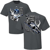 Checkered Flag Dale Earnhardt Jr Hall of Fame Class of 2021 T-Shirt Gray Large